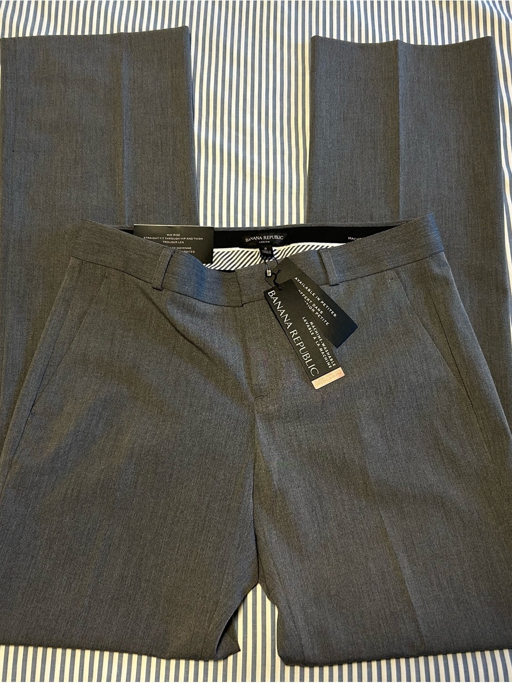 Banana Republic Women's Gray Straight Leg Dress Pants